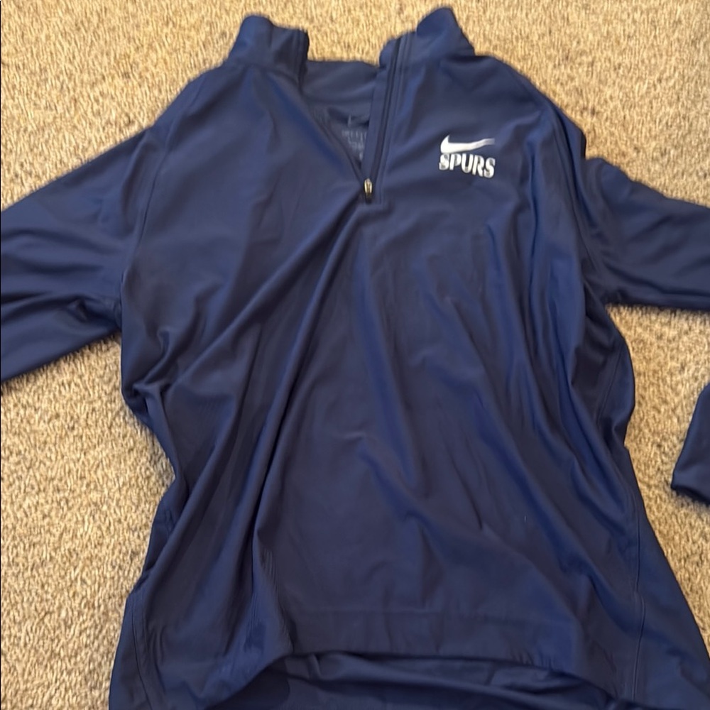 Nike Blue Spurs Quarter-Zip Top